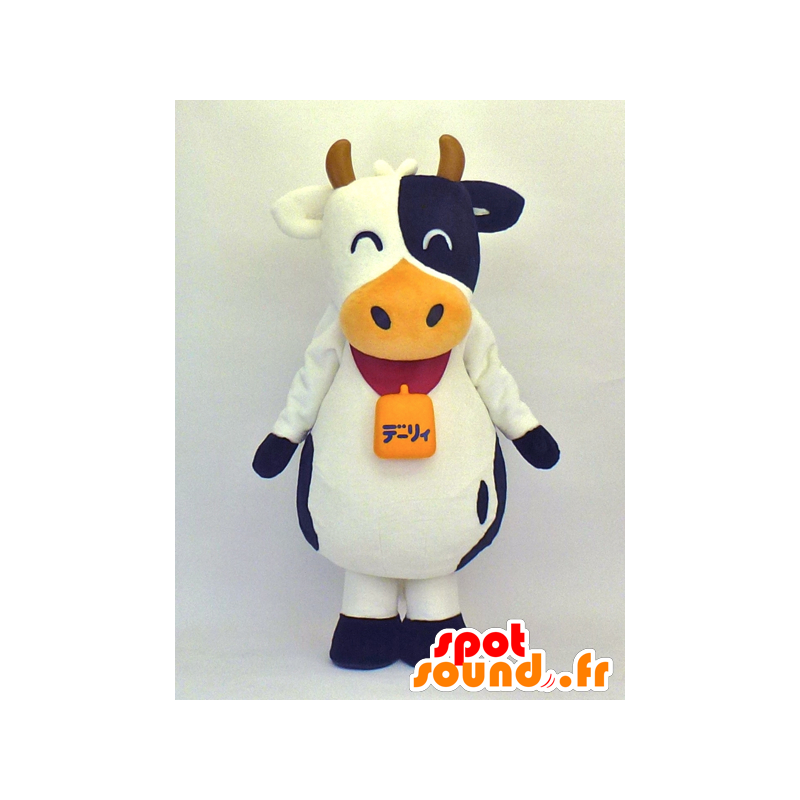 Moo-ku maskot chan, svart og hvit ku, air ler - MASFR27347 - Yuru-Chara japanske Mascots