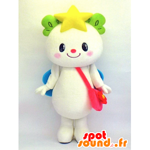 Mascotte de Takada dream-chan, peluche blanche avec des ailes - MASFR27348 - Mascottes Yuru-Chara Japonaises