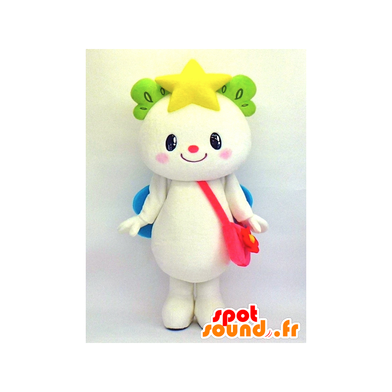 Mascot Takada Traum-chan, weiß gefüllt mit Flügeln - MASFR27348 - Yuru-Chara japanischen Maskottchen