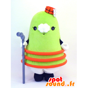 Mascot Toyama, groen man neerkomt op een weide - MASFR27349 - Yuru-Chara Japanse Mascottes