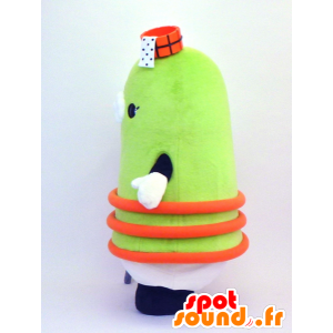 Mascot Toyama, groen man neerkomt op een weide - MASFR27349 - Yuru-Chara Japanse Mascottes