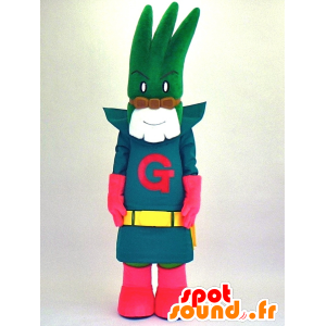 Negiman mascot, green onion, superhero - MASFR27350 - Yuru-Chara Japanese mascots