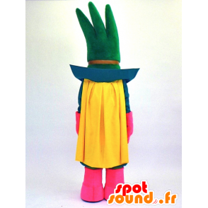 Mascot Negiman, grön lök, superhjälte - Spotsound maskot
