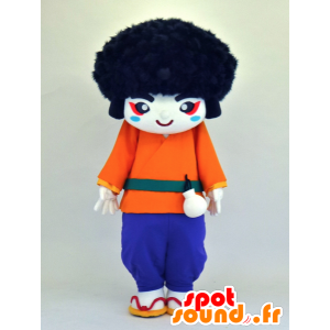 Mascotte de Dalu Kagekiyo, personnage asiatique maquillé - MASFR27354 - Mascottes Yuru-Chara Japonaises