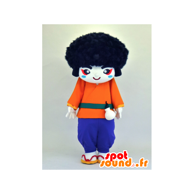 Mascotte de Dalu Kagekiyo, personnage asiatique maquillé - MASFR27354 - Mascottes Yuru-Chara Japonaises