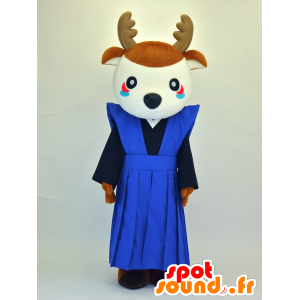 Mascot Wapiti Shikamaru, weiß und braun Rehe - MASFR27355 - Yuru-Chara japanischen Maskottchen