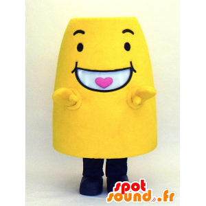 Mascotte de Noto-Don, bonhomme jaune, très souriant d'Ishikawa - MASFR27356 - Mascottes Yuru-Chara Japonaises