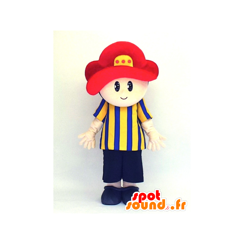 Mascot Kameri KUN, urheilullinen poika kukka päänsä päällä - MASFR27357 - Mascottes Yuru-Chara Japonaises
