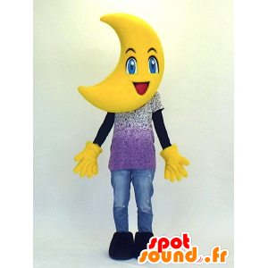Muyan mascot, giant yellow moon, very cheerful - MASFR27358 - Yuru-Chara Japanese mascots