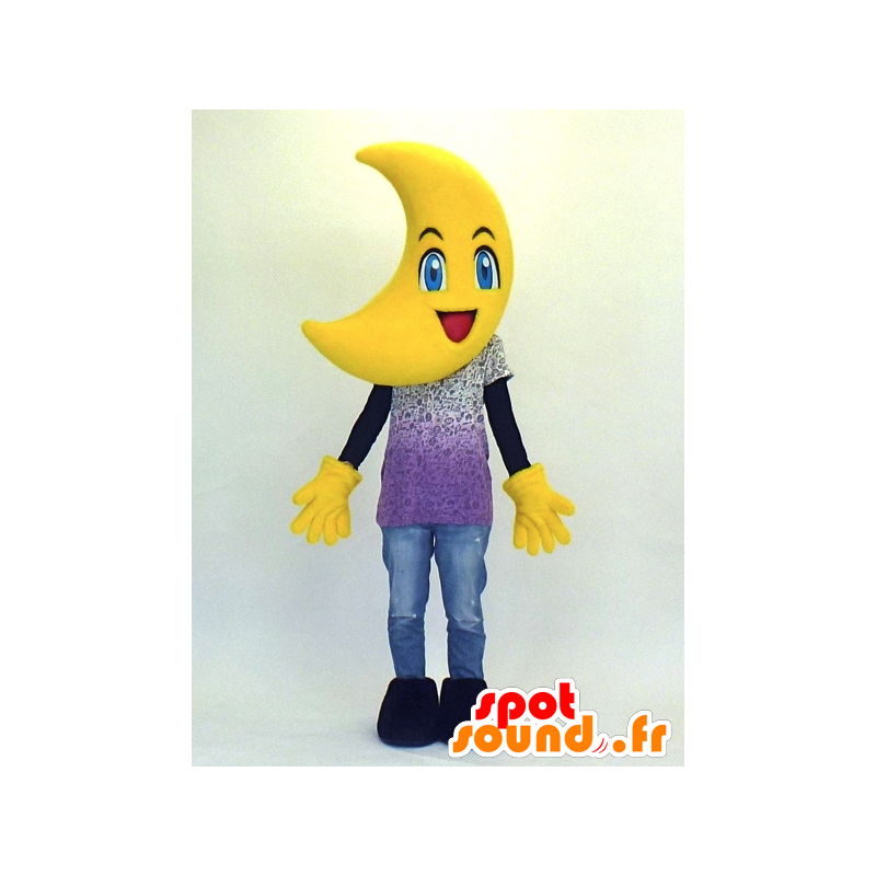 Muyan mascot, giant yellow moon, very cheerful - MASFR27358 - Yuru-Chara Japanese mascots