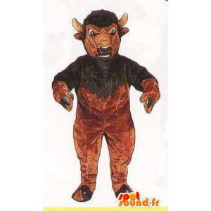 Brun og svart bøffel maskot - Tilpasses Costume - Bull maskot - MASFR007060 - SpotSound.fr