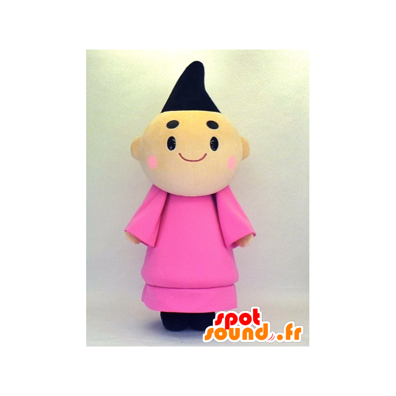 Mascot Asaryo, Japans man, monnik gekleed in roze - MASFR27360 - Yuru-Chara Japanse Mascottes