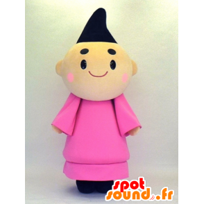 Mascotte de Asaryo, homme japonais, moine habillé en rose - MASFR27360 - Mascottes Yuru-Chara Japonaises