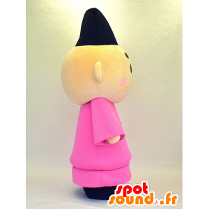 Mascotte de Asaryo, homme japonais, moine habillé en rose - MASFR27360 - Mascottes Yuru-Chara Japonaises