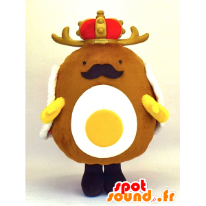 Mascot Longan koning, koning-tie man met een houten - MASFR27361 - Yuru-Chara Japanse Mascottes