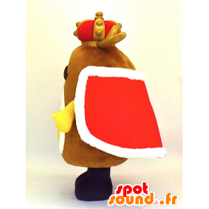 Mascotte Longan re, re tenuto a uomo con legno - MASFR27361 - Yuru-Chara mascotte giapponese