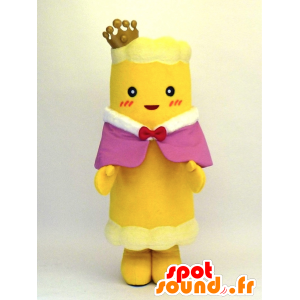 Chikuwa Maskottchen, Japanisch Rolle mit gelben Krone - MASFR27362 - Yuru-Chara japanischen Maskottchen