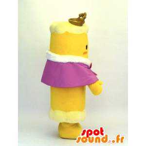 Chikuwa Maskottchen, Japanisch Rolle mit gelben Krone - MASFR27362 - Yuru-Chara japanischen Maskottchen