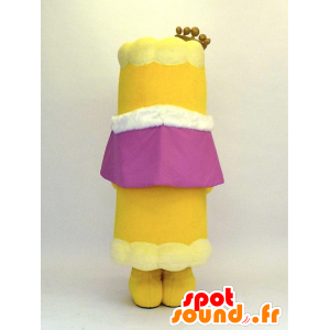 Chikuwa Maskottchen, Japanisch Rolle mit gelben Krone - MASFR27362 - Yuru-Chara japanischen Maskottchen