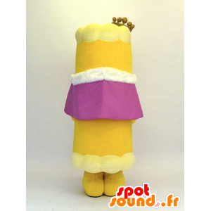 Chikuwa mascotte, rotolo giapponese con corona gialla - MASFR27362 - Yuru-Chara mascotte giapponese