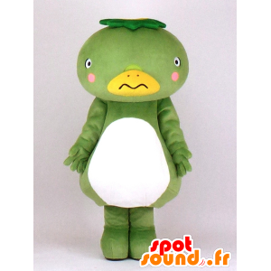 Mascot Wakappi, grønn skilpadde, hvit og gul - MASFR27363 - Yuru-Chara japanske Mascots