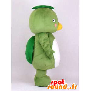 Mascot Wakappi, groene schildpad, wit en geel - MASFR27363 - Yuru-Chara Japanse Mascottes