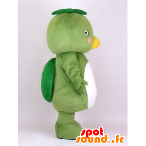 Maskot Wakappi, zelená želva, bílé a žluté - MASFR27363 - Yuru-Chara japonské Maskoti