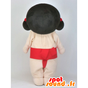Mascotte Kamin-kun, ragazza bruna vestita di sumo - MASFR27365 - Yuru-Chara mascotte giapponese