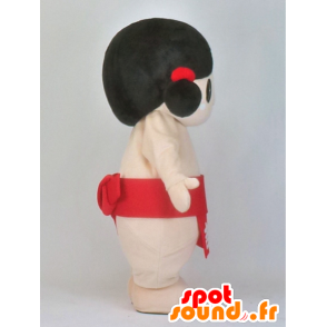 Maskottchen Kamin-Kun, Brünette Mädchen im Sumo gekleidet - MASFR27365 - Yuru-Chara japanischen Maskottchen