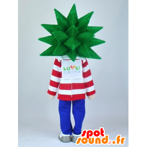 Hedgehog mascot with green hair and sailor - MASFR27366 - Yuru-Chara Japanese mascots
