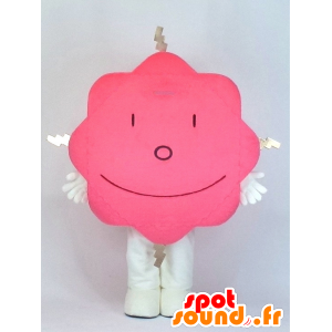 Mascotte de nuage rose, de fleur géante et souriante - MASFR27367 - Mascottes Yuru-Chara Japonaises