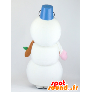 Schneemann-Maskottchen riesigen Schnee, heftigen Luft - MASFR27368 - Yuru-Chara japanischen Maskottchen