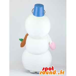 Sneeuwman mascotte reus sneeuw felle te kijken - MASFR27368 - Yuru-Chara Japanse Mascottes