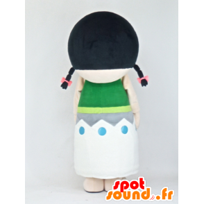 Mascotte Kokeshi, Indian braun mit einem bunten Kleid - MASFR27369 - Yuru-Chara japanischen Maskottchen