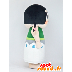 Mascot Kokeshi, Indiase bruin met een kleurrijke kleding - MASFR27369 - Yuru-Chara Japanse Mascottes