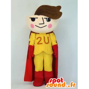 ヤキソバンのマスコット、スーパーヒーローに扮したスープのボウル-MASFR27370-日本のゆるキャラのマスコット