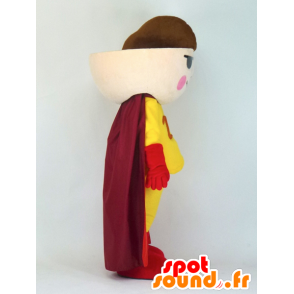 Yakisoban Maskottchen, Suppenschüssel im Superhelden-Kleidung - MASFR27370 - Yuru-Chara japanischen Maskottchen