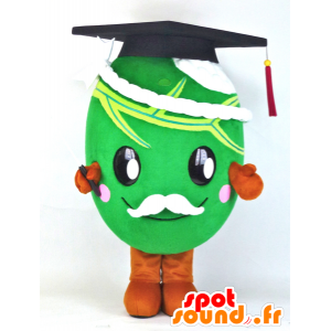 Mr. Bean mascotte, fagiolo magico con il cappello di laurea - MASFR27373 - Yuru-Chara mascotte giapponese