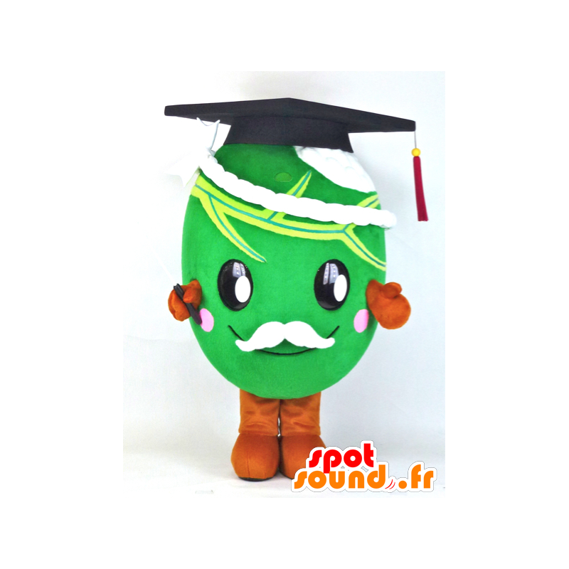 Mr. Bean mascotte, fagiolo magico con il cappello di laurea - MASFR27373 - Yuru-Chara mascotte giapponese