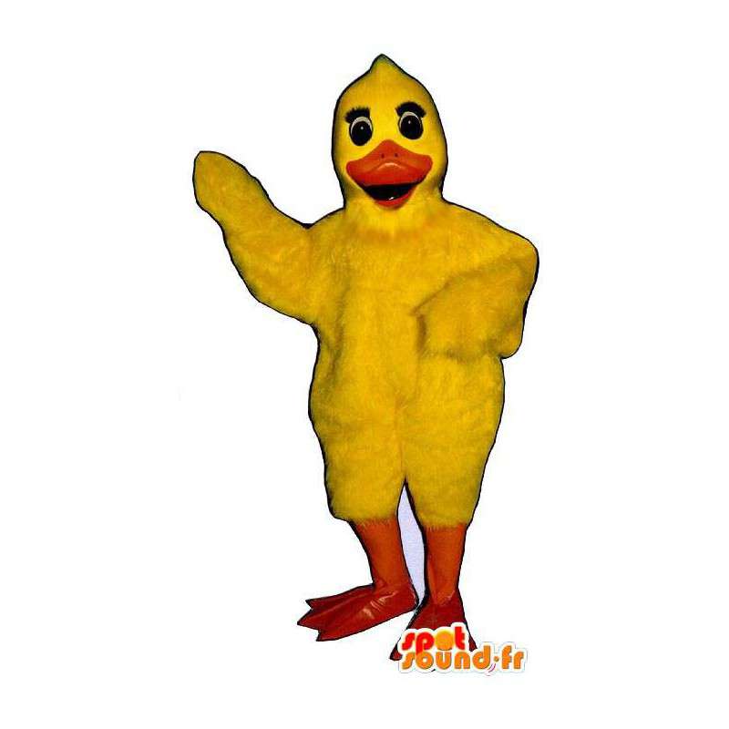 Mascot gigante amarillo pollito. Pato traje - MASFR007065 - Mascota de los patos