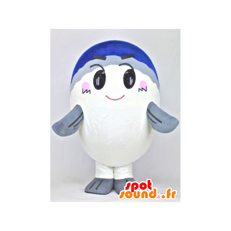 Mascota Azumagyogyou, pescado blanco, azul y gris - MASFR27375 - Yuru-Chara mascotas japonesas