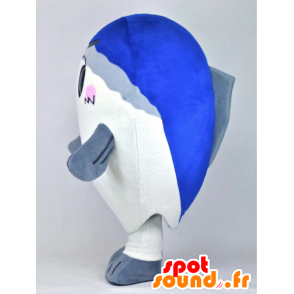 Mascot Azumagyogyou, peixes de carne branca, azul e cinza - MASFR27375 - Yuru-Chara Mascotes japoneses