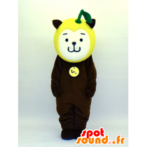 Miyazaki Hyi mascota kun, perro marrón con una pera amarilla - MASFR27377 - Yuru-Chara mascotas japonesas