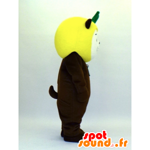 Mascot Miyazaki Hyi kun, bruine hond met gele pear - MASFR27377 - Yuru-Chara Japanse Mascottes