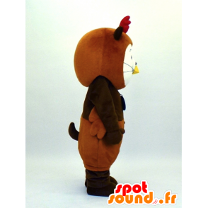Mascot Hund huh Miyazaki-Kun, wie ein Hahn Hund verkleidet - MASFR27378 - Yuru-Chara japanischen Maskottchen