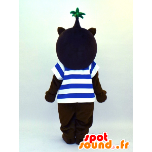 Mascot Miyazaki Muu-chan, dog med en palme på hodet - MASFR27379 - Yuru-Chara japanske Mascots
