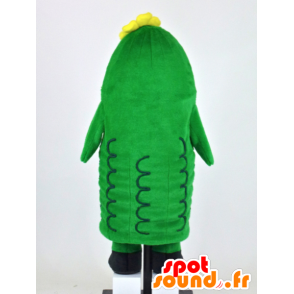 Mascotte de Chibi-Goya, cornichon vert géant et souriant - MASFR27380 - Mascottes Yuru-Chara Japonaises