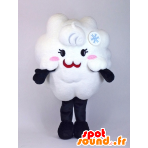Cloud Mascot wit en roze, reus, lief en schattig - MASFR27381 - Yuru-Chara Japanse Mascottes