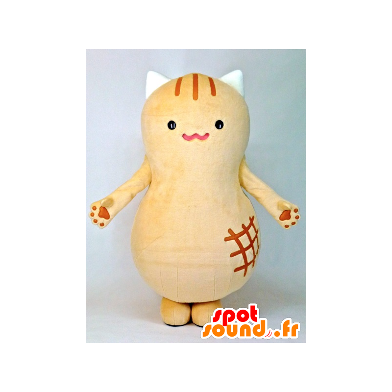 Mascotte de Pinyattsu, chat orange et blanc, cacahuète géante - MASFR27384 - Mascottes Yuru-Chara Japonaises