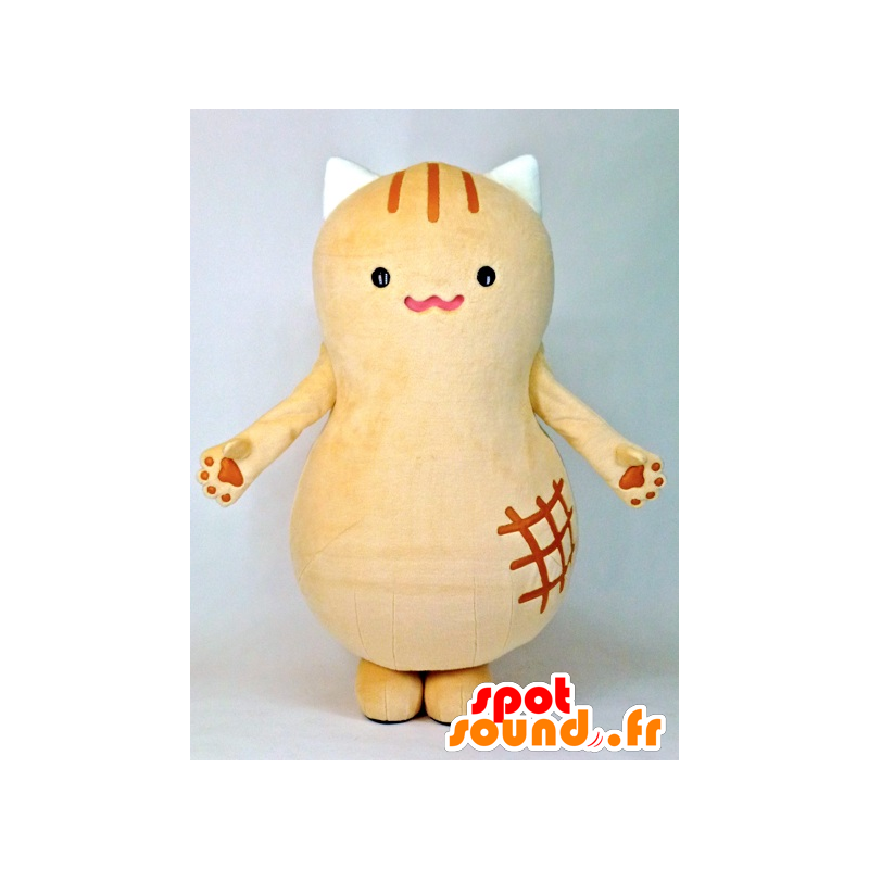 Pinyattsu mascotte, arancione e bianco gatto, arachidi gigante - MASFR27384 - Yuru-Chara mascotte giapponese